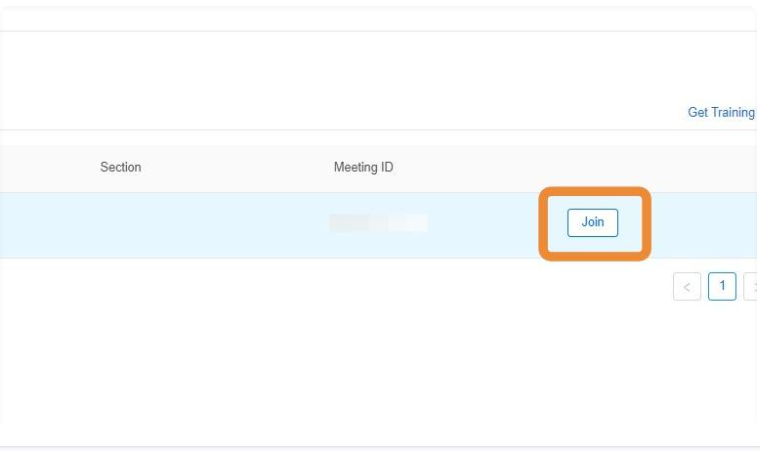 Screenshot of Zoom join button