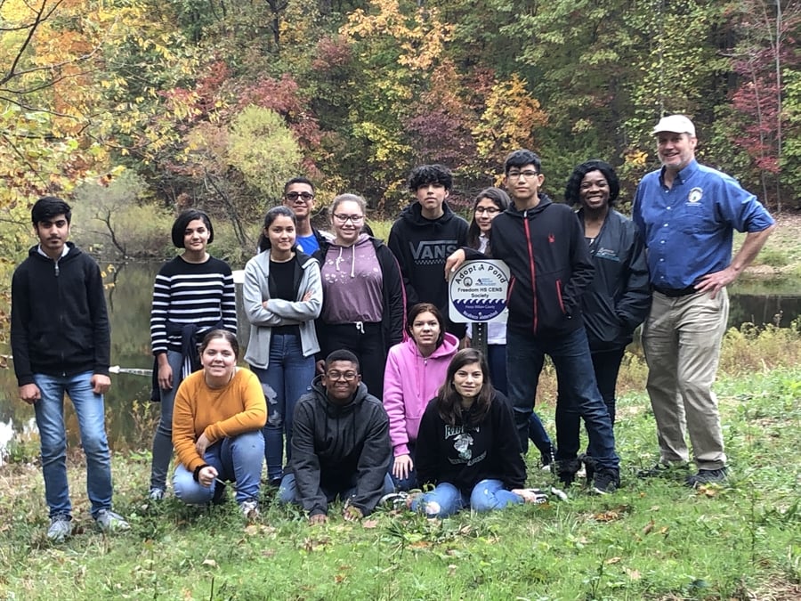 CENS students adopt Freedom's Pond