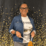 Ms. LaFleur with pom poms