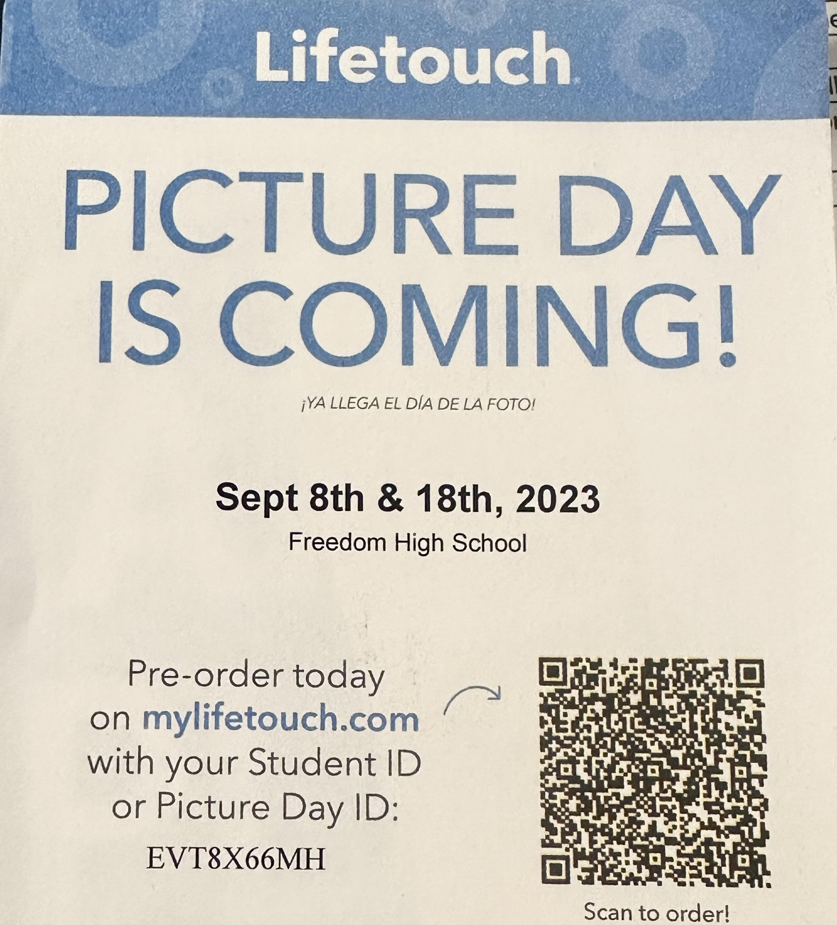 Lifetouch Picture Day flyer