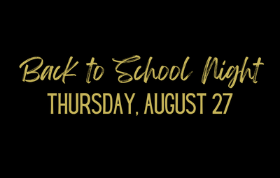 back to school night august 27