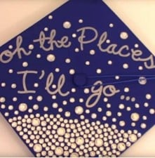 navy graduation cap text oh the places you'll go